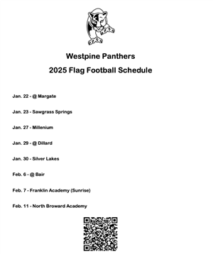 Flag Football Schedule image