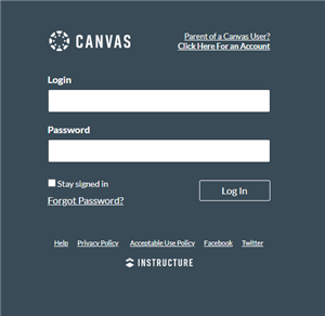 Canvas  login window Broward 