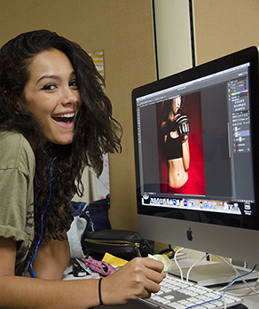 Person Working On A Photo In Photoshop Person Working On A Photo In Photoshop