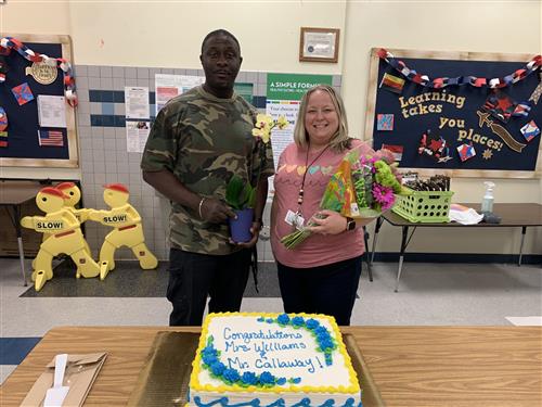 Teacher of the Year: Mrs. Heather Williams and Employee of the Year: Mr. Julian Callaway