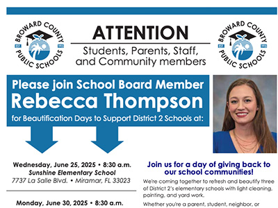  Screenshot of Newsletter with School Board Member Rebecca Thompson