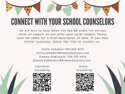 Connect with our Counselors!