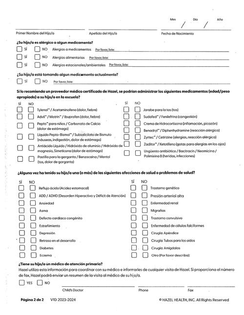 Hazel Health Medical Consent Form