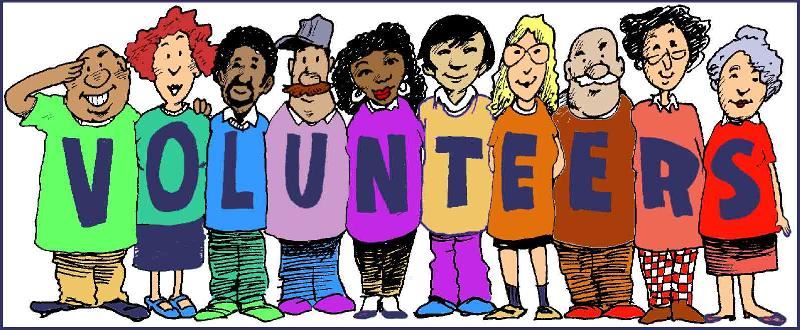 People standing next to each other ready to volunteer. People standing next to each other ready to volunteer.