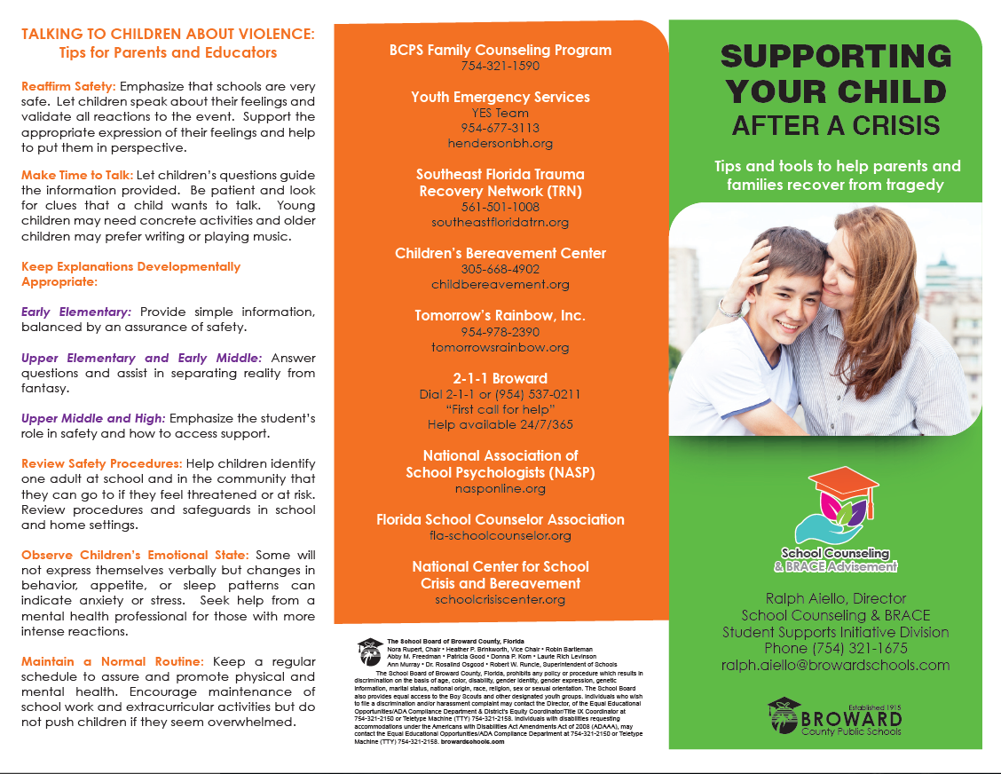 Supporting Your Child After a Crisis 