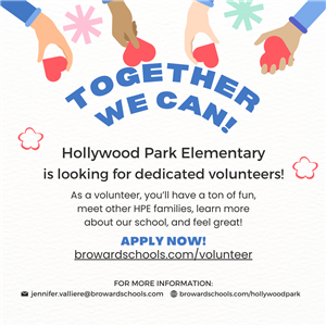 volunteer flyer with information how to apply