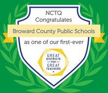 Broward's award from NCTQ